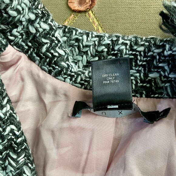 Arden B Blazer Jacket Y2K Wool Blend Tweed Chunky Fringe Patch Pockets (6) - Picture 7 of 8